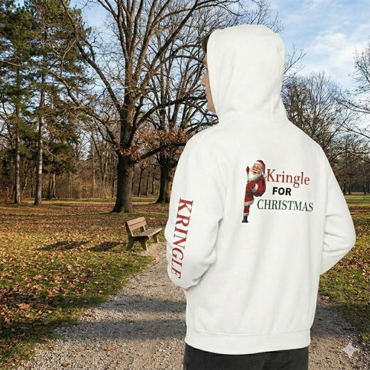 Kringle or Krampus for X-mas Hoodie | Krampus/ Kringle Sleeve Print
