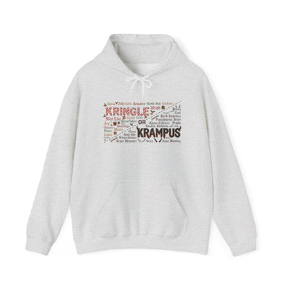 Kringle or Krampus Hoodie | Christmas Word Art, Holiday Mythology Design