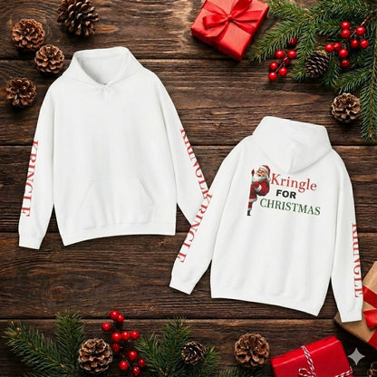 Kringle or Krampus for X-mas Hoodie | Krampus/ Kringle Sleeve Print