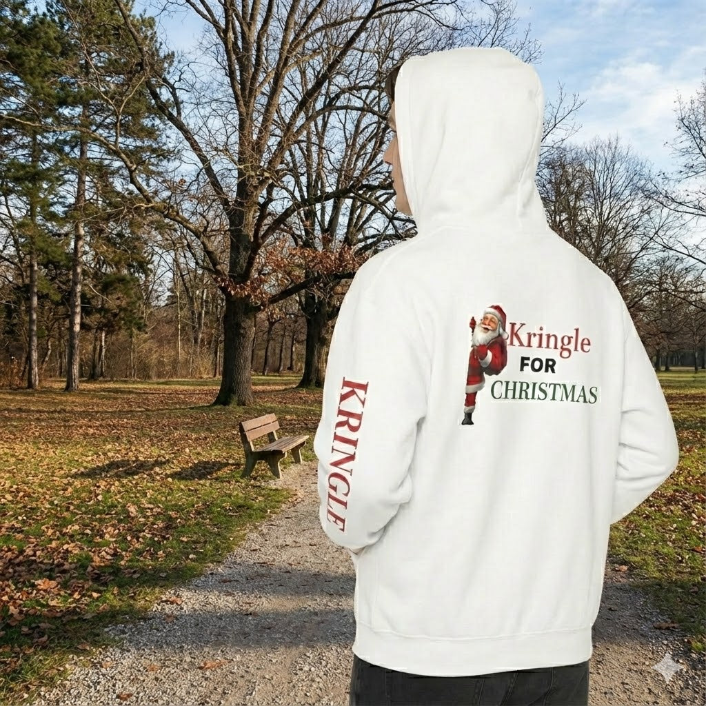 Kringle or Krampus for X-mas Hoodie | Krampus/ Kringle Sleeve Print